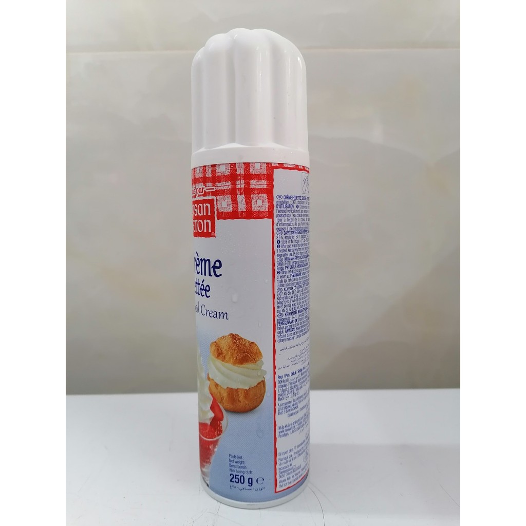 [250g] Kem sữa tươi dạng xịt [Belgium] PAYSAN BRETON The Whipped Cream (halal) (nvt-hl)
