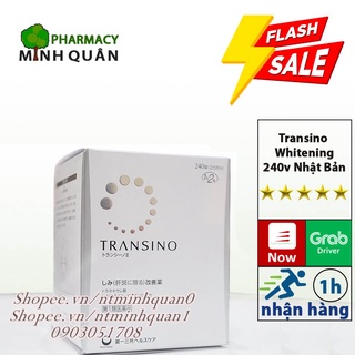 Viên uống trắng da Transino Whitening 240 viên hỗ trợ ngừa nám dưỡng trắng da body mặt cấp tốc toàn thân