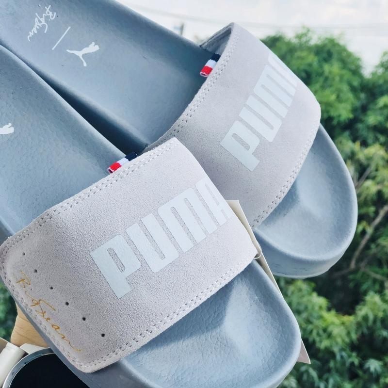Dép puma BIG SEAN Da Lộn, FREESHIP + Hộp hãng, dép puma quai ngang hình con báo nam nữ thể thao kèm tem tag mác đầy đủ