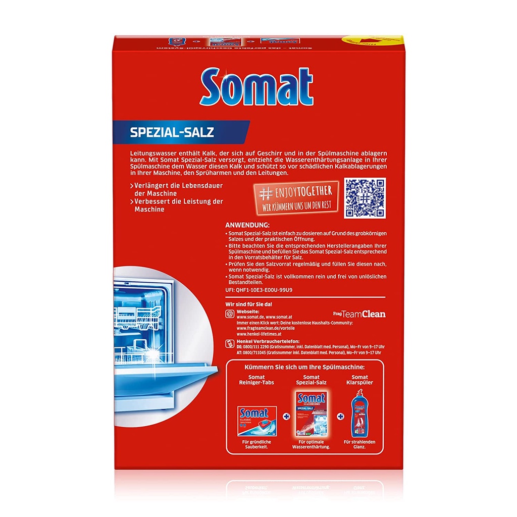 Muối rửa ly Somat Special Salt 1,2 Kg