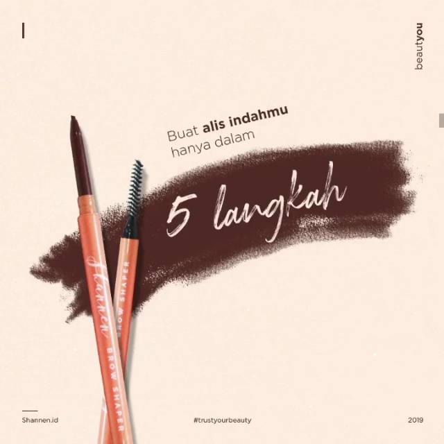 (Hàng Mới Về) Chì Kẻ Lông Mày Shannen Kèm Cọ Tiện Dụng