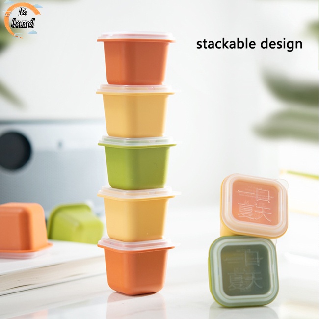 Bộ 6 Khuôn Silicone Làm Đá Viên Hình Vuông Có Nắp Trong Suốt Tiện Dụng