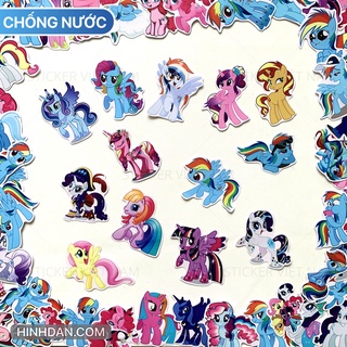 Sticker PONY Chống Nước dán trang trí Tủ, Kệ, Góc Học Tập, Nón Bảo Hiểm, Đàn Guitar, Vali, Laptop