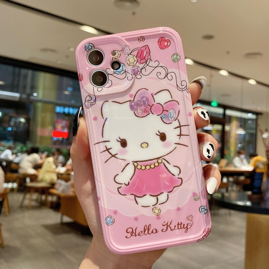 Ốp Điện Thoại Tpu Silicon In Hình Hello Kitty Cho IPhone 11 12 13Pro Max XS Max X XS XR 7 8 Plus
