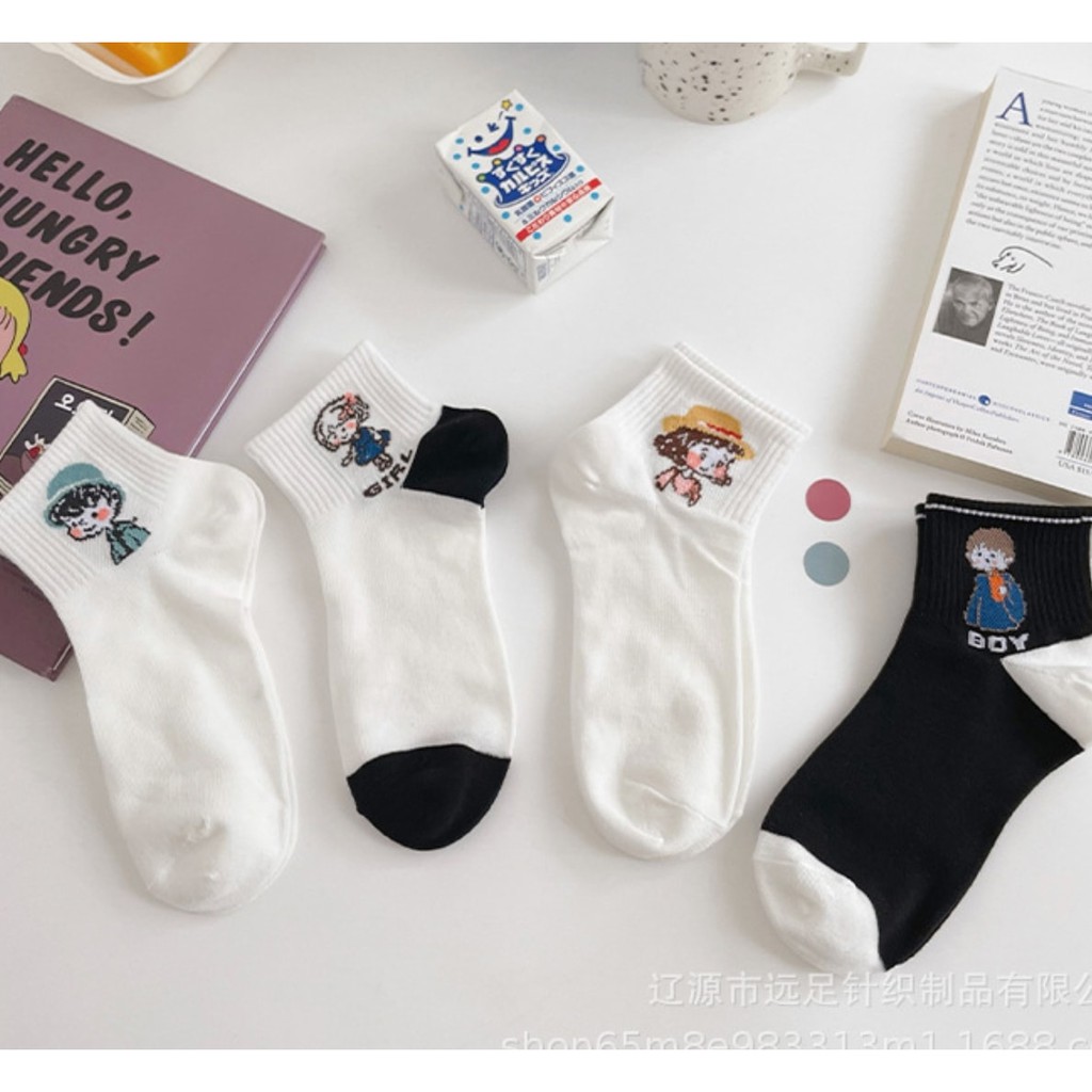 Tất ngắn sắc màu 9 mẫu