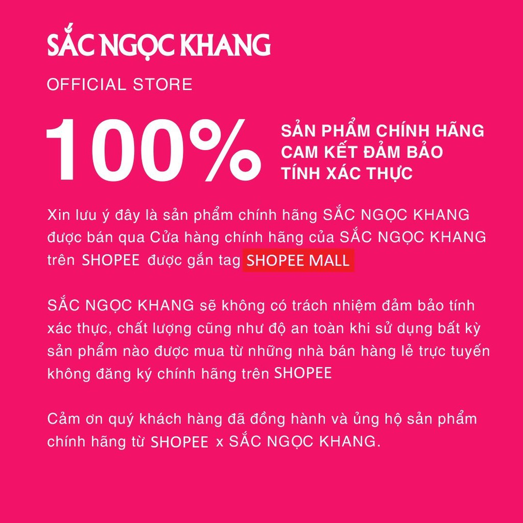 Combo dưỡng sâu & bảo vệ da Sắc Ngọc Khang 4 món [ Kem 30g + Kem chống nắng + Nước hoa hồng + Sữa rửa mặt 100g]