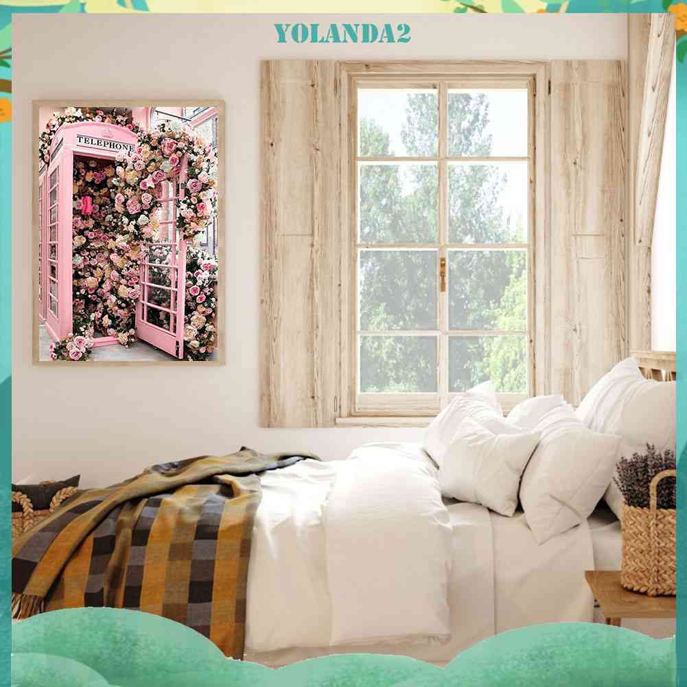 Bộ Tranh Đính Đá 5D Tự Làm Hình Hoa Hồng Dùng Trang Trí Điện Thoại / Giày Bốt