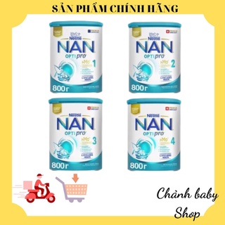 (MẪU MỚI) SỮA NAN OPTIPRO NGA SỐ 1,2,3,4 CHO BÉ - HỘP 800GR