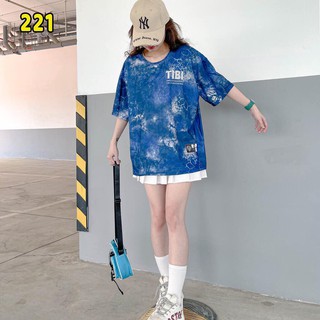 Áo thun unisex freesize loang màu họa tiết chữ TIBI ORIGINAL