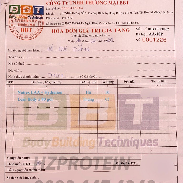 NUTREX EAA HYDRATION - BỔ SUNG EAA GIÚP PHÁT TRIỂN, PHỤC HỒI CƠ BẮP