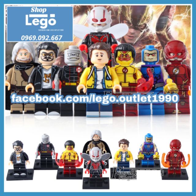 Xếp hình Siêu anh hùng Marvel Flash - Peter Parker - Tony Stark - Ego Lego Minifigures Xinh X0134