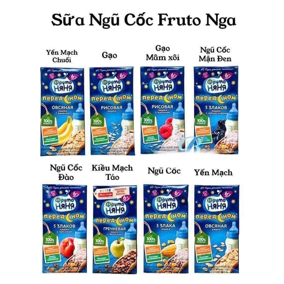 Sữa đêm Fruto Nga hỗ trợ tăng cân cho bé 6m+