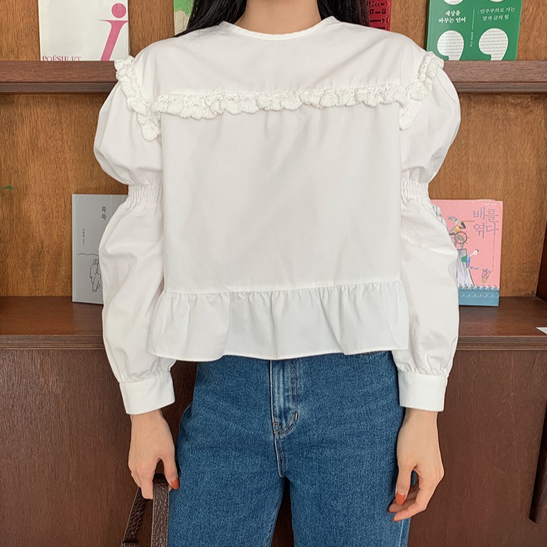 Áo Thun Tay Dài Cổ Tròn Dáng Rộng 39305