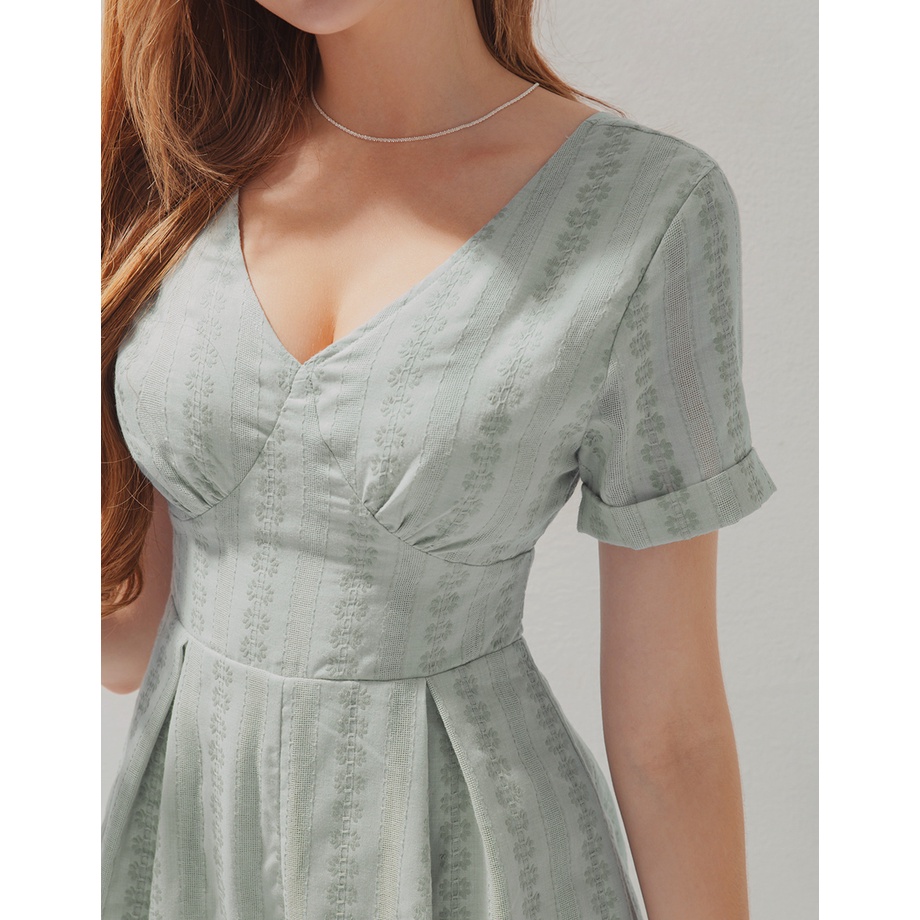 Jumpsuit cổ V họa tiết hoa nhí nữ Air Space 2130128001