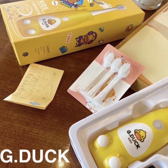 Bàn Chải Điện Đánh Răng Cho Bé Tự Động G-Duck Với Lông Bàn Chải Siêu Mềm Mịn Cho Bé!