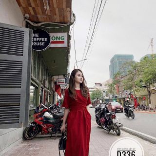 Đầm suông big size cột eo từ 55kg - 90kg