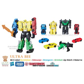 Ultra bee - bộ team combiner 4 robot ráp thành 1 robot 19cm - transformers