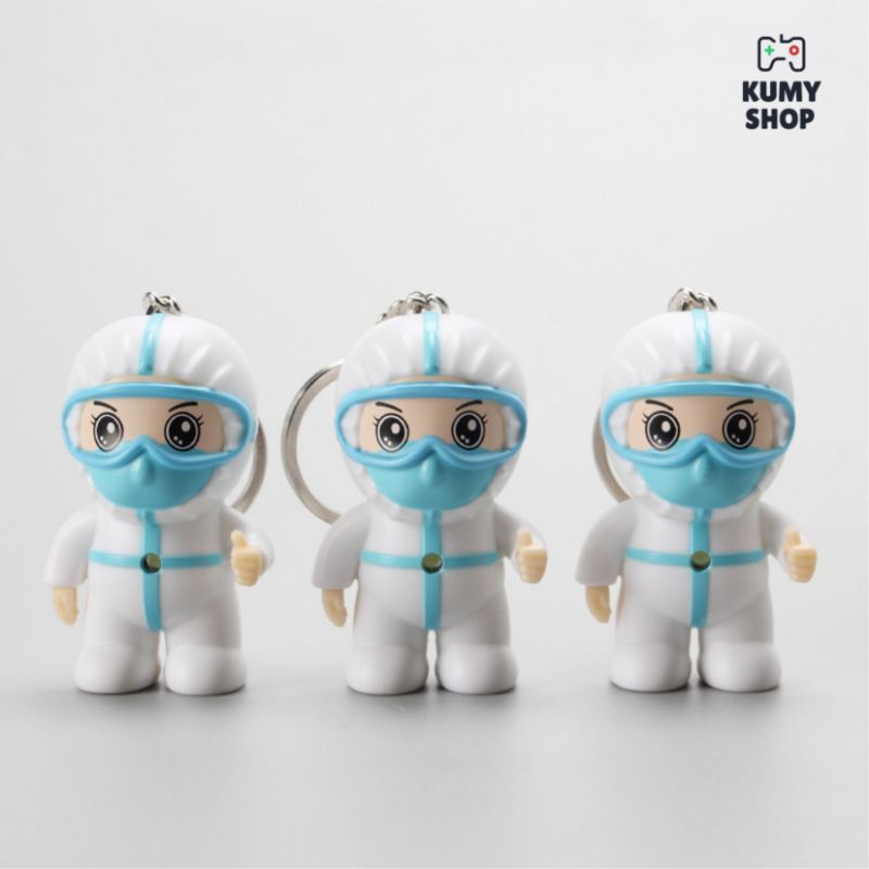 Móc khoá nhân viên y tế - bác sĩ, điều dưỡng viên - thiên thần áo trắng chiến thắng đại dịch