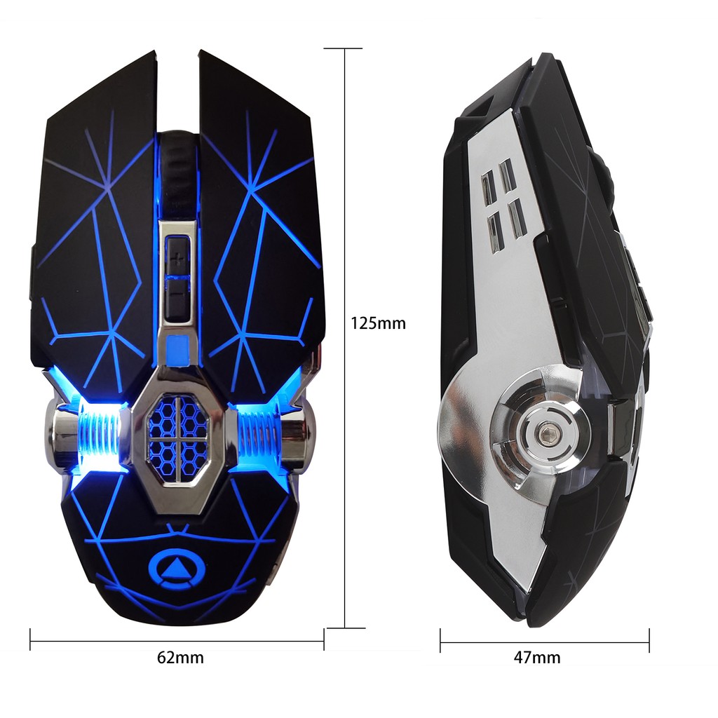 Rechargeable A7 Wireless  LED Backlit USB Optical Ergonomic Gaming Mouse Computer Table Ergonomic  For PC Laptop