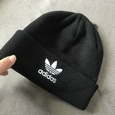 Mũ len dệt kim thêu logo adidas thời trang thu đông cho nam và nữ
