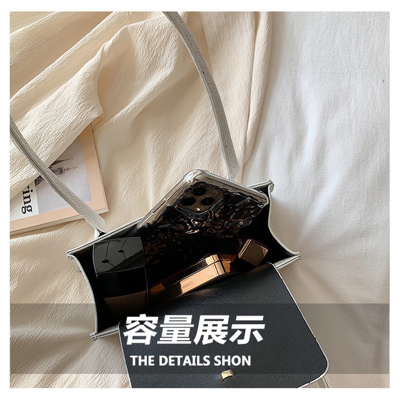 Túi Xách Đeo Vai Hình Vuông Nhỏ Gọn Màu Trơn Kiểu Retro Đơn Giản Thời Trang Mùa Hè NB00056