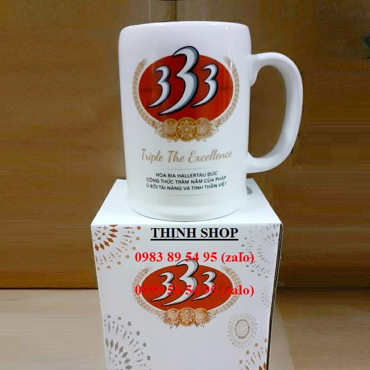Ly sứ tay cầm - ly uống bia minh long