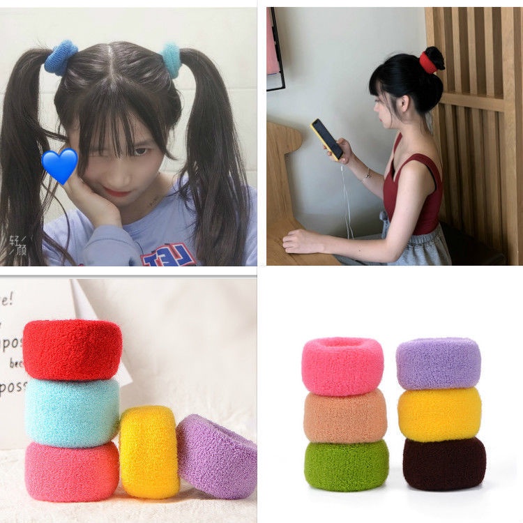 Dây buộc tóc màu kẹo đơn giản phong cách Hàn Quốc dễ thương chất lượng cao không đau cho bé gái