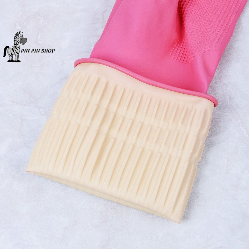 Găng tay rửa chén cao su tự nhiên Lock&Lock Size M 35cm ETM805