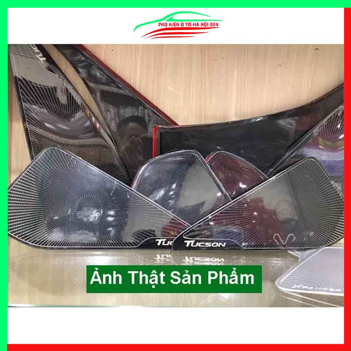 Bộ ốp màng loa Tucson 2016-2021 chuẩn theo xe vân Titan chống xước trang trí nội thất ô tô