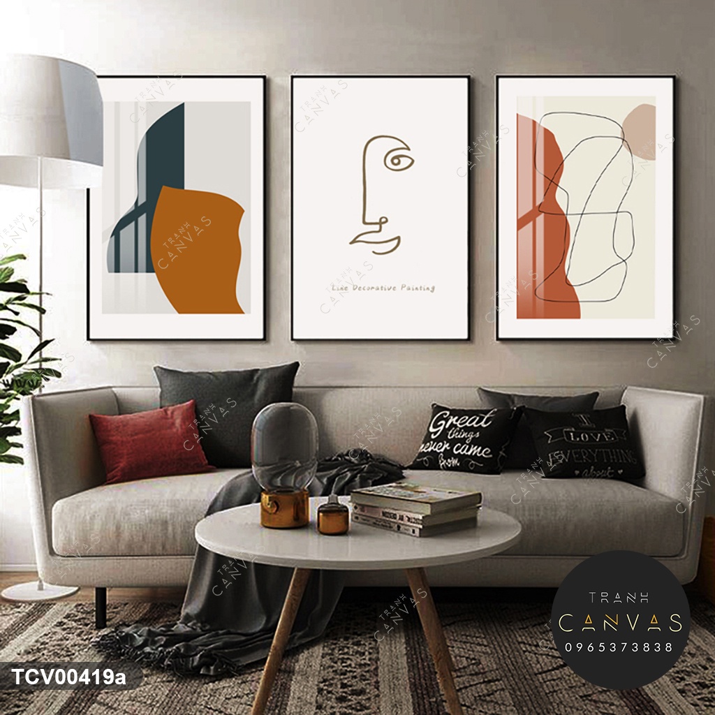 Tranh Canvas Bohemian Bộ 3 tấm - Phong cách tối giản