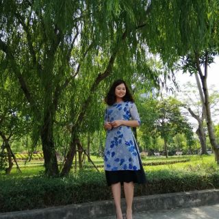 Áo dài cách tân liền váy