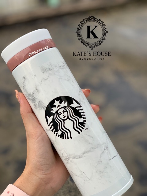 Bình giữ nhiệt Starbucks Marble White Thermos Tumbler