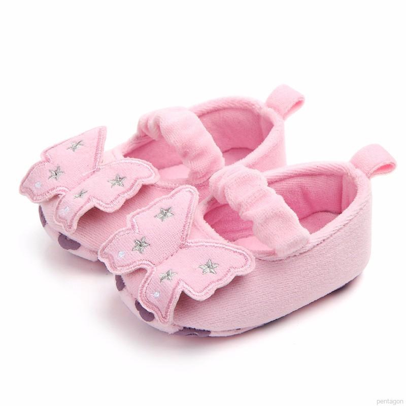 Giày Tập Đi Chống Trượt Phối Nơ Cho Bé Gái