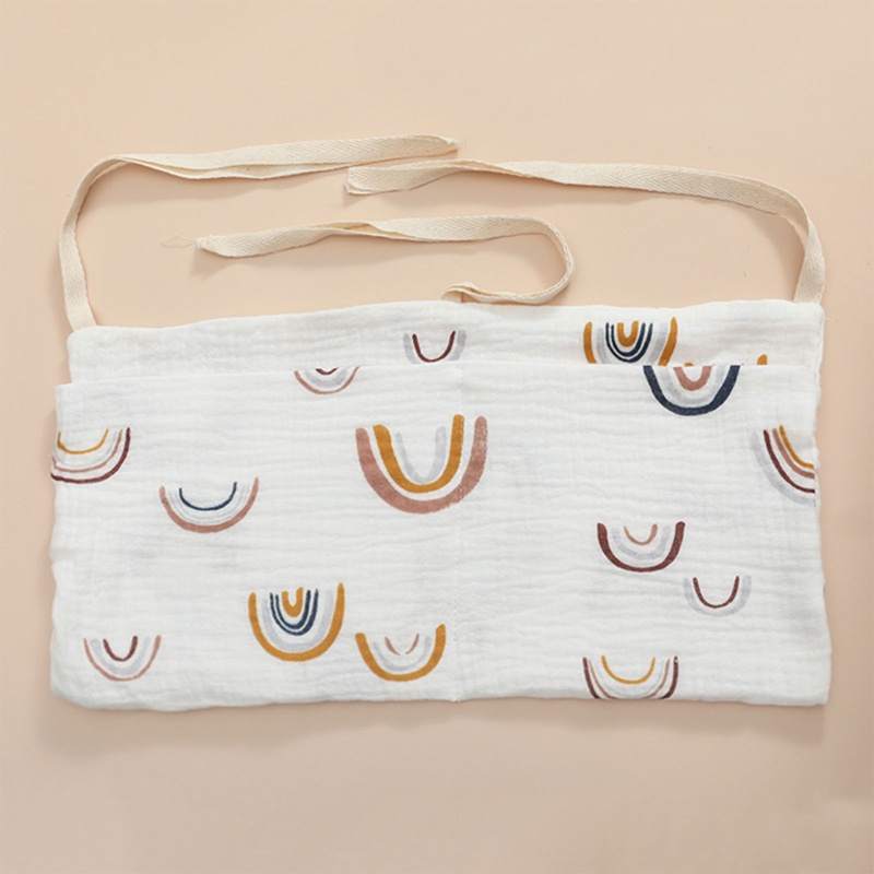 Túi Đựng Khăn Giấy / Tã Lót Hai Lớp Bằng Cotton Treo Xe Đẩy Em Bé Đa Năng Tiện Lợi
