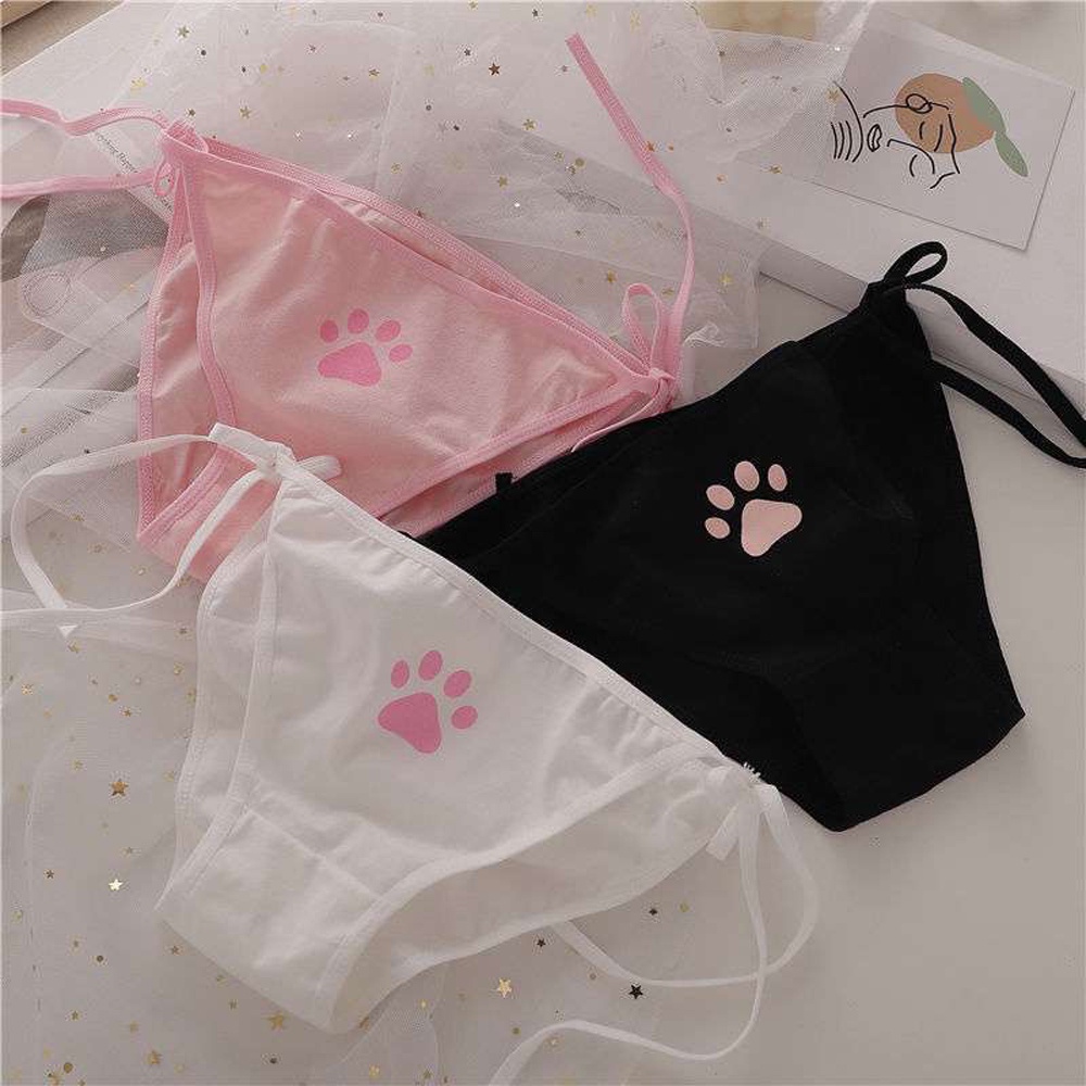 Quần lót lưng thấp họa tiết móng vuốt dễ thương quyến rũ dành cho nữ