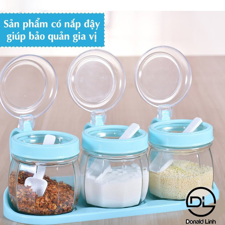 Bộ 3 lọ gia vị có nắp đậy Việt Nhật Plastic 2938 | BigBuy360 - bigbuy360.vn