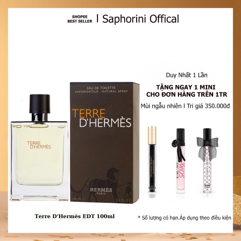 Nước Hoa Terre D'Hermes, Nước Hoa Nam Hermes Terre D'Hermes Eau Intense Vetiver EDP 100ml Chính Hãng