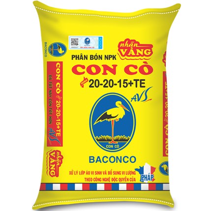 phân bón 3 màu NPK cò pháp 20-20-15