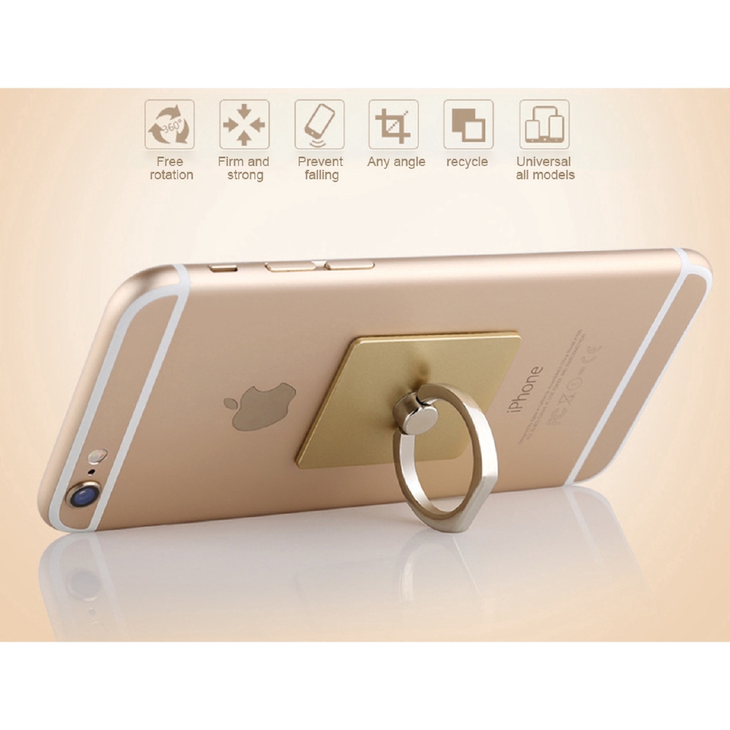 Mobile phone bracket electroplated full metal bracket 360 degree rotating ring bracket