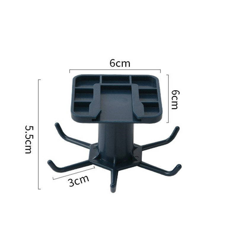 Giá Treo Đồ 6 Móc Xoay 360 Độ Gắn Tường Tiện Lợi