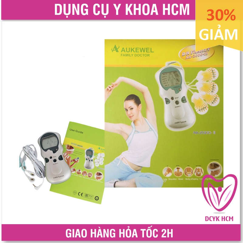 ⚡Now+Grab⚡| Máy Massage Dán Xung Điện 8 Miếng Dán: Aukewel AK-2000-II (ĐỨC) (BH 24 Tháng) - Mát xa, Massa - GK0103