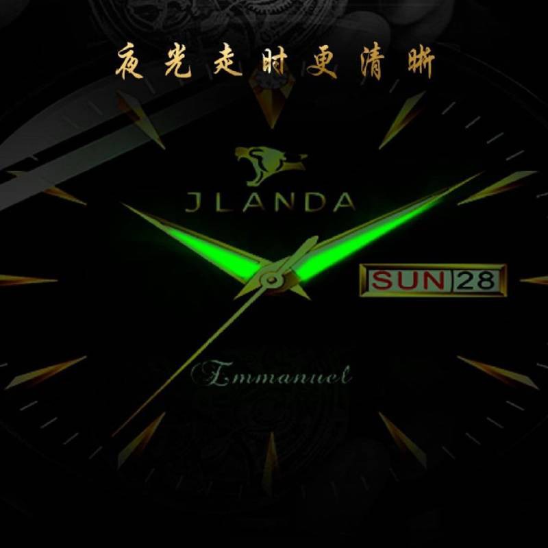 Swiss Automatic Mechanical Watch Men's Watch Korean-Style Simple Waterproof Luminous Double Calendar Fashion Mechanical Watch