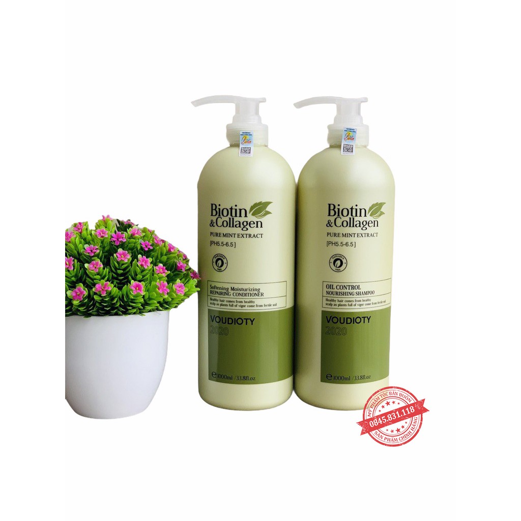 CẶP DẦU GỘI XẢ BIOTIN COLLAGEN 1000ML*2 | KIỀM DẦU Phục Hồi Tóc Hư Tổn, Khô Xơ, Gãy Rụng | Hàng Chính Hãng CT65 | BigBuy360 - bigbuy360.vn
