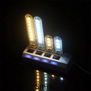 【Sẵn sàng】 1 Cái Mini 3 đèn LED 8 đèn LED USB 5 V Đèn ngủ ban đêm Lampu Baca Buku Berkemah Bóng đèn