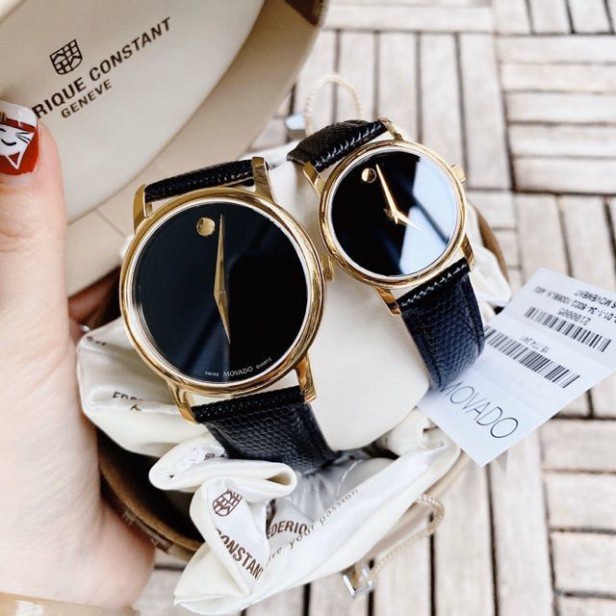 ❣♛☢Đồng hồ Nam (nữ) Movado dây da cao cấp, kinh chống xước - Đồng hồ movado.97