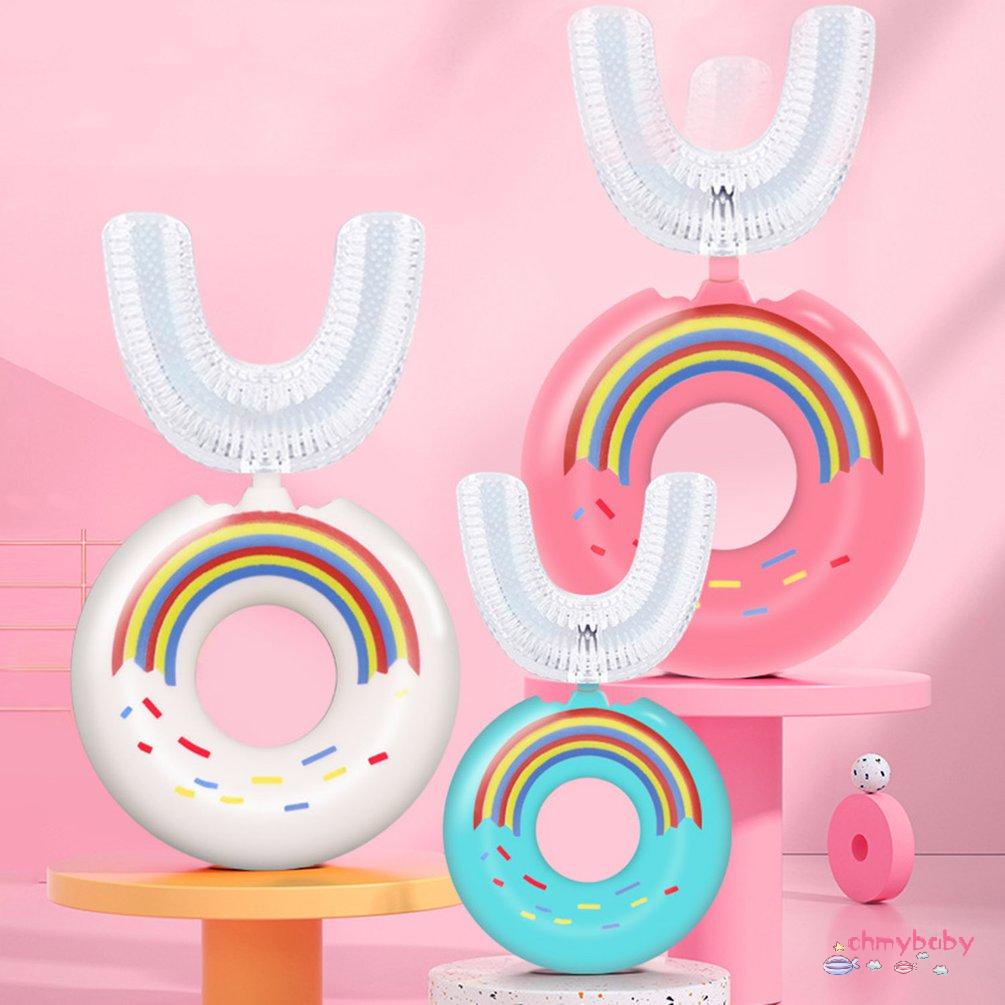 【OMB】 360 Degree U Sonic Electric Toothbrush Children Silicone Automatic Tooth Brush