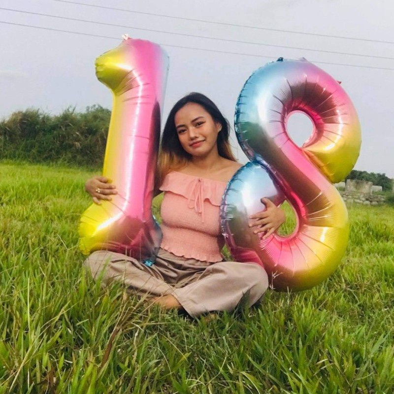 Bong Bóng Nhôm 40 Inch Hình Số 5 Màu Sắc Dùng Trang Trí Tiệc Cưới Sinh Nhật