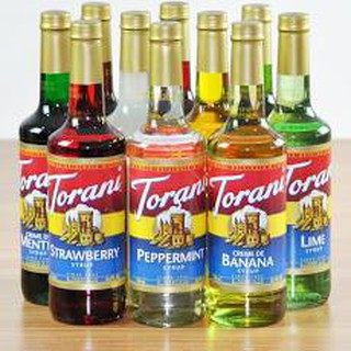 Siro torani chai thủy tinh có đủ các mùi chai 750ml