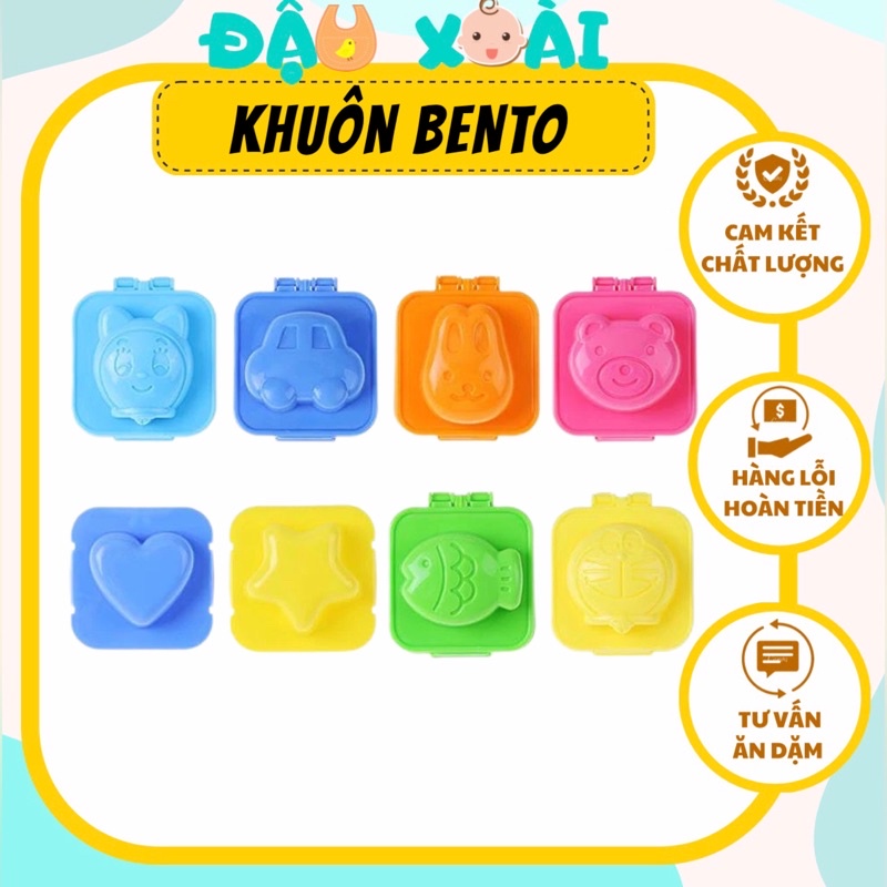 Khuôn bento tạo hình cơm, trứng, đậu hũ non cho bé ăn dặm