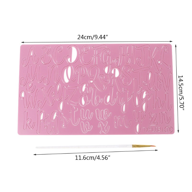 Set khuôn cắt in nổi trang trí bánh hình chữ cái bằng nhựa acrylic